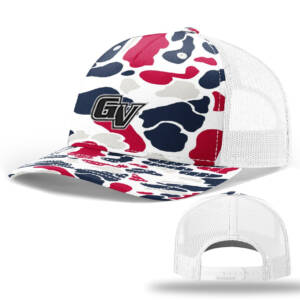 GV FB Richardson Printed Five PanelTrucker mesh snap back cap-Americana Duck Camo
