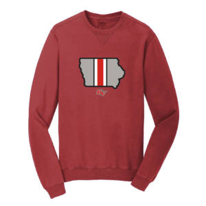 GV FB Unisex Beach Wash Garment Dyed Crewneck Sweatshirt-Red Rock