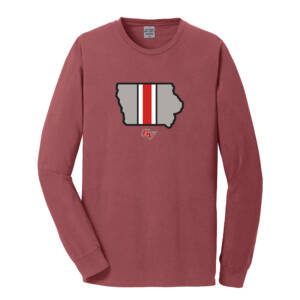 GV FB Unisex  Beach Wash Pigment-Dyed Long Sleeve Tee-Red Rock