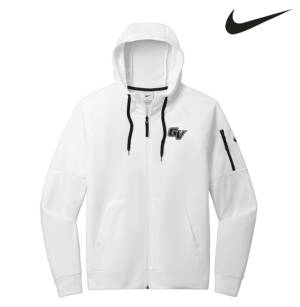GV FB Nike Therma FIT Men Pocket Full Zip Fleece Hoodie – White