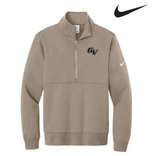 GV FB Nike Club Fleece Sleeve Swoosh 1/2 Zip – Khaki