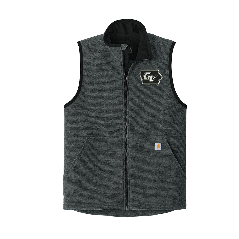 GV FB Carhartt Men Textured Fleece Vest-Carbon Heather