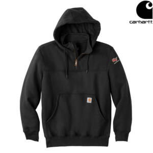 GV FB Carhartt Rain Defender Paxton Heavyweight Hooded Zip Mock Sweatshirt Men-Black