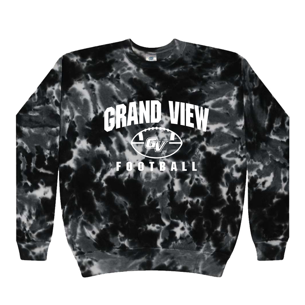 GV FB Colortone Unisex Tie-Dyed Fleece Crewneck Sweatshirt-Multi Black