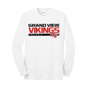GV FB Unisex Cotton Long Sleeve Core Blend T Shirt – White
