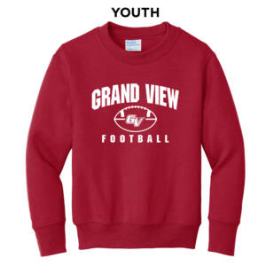 GV FB  Youth Crewneck Sweatshirt – RED