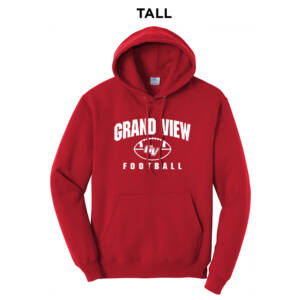 GV FB TALL Classic Pullover Hooded Sweatshirt – Red