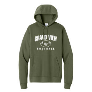 GV FB Nike Club Unisex Fleece Sleeve Swoosh Pullover Hoodie -Medium Olive