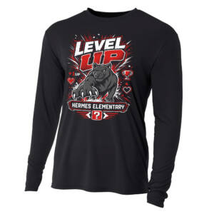 Hermes Elementary Adult Cooling Performance long sleeve Crew Tee-Black