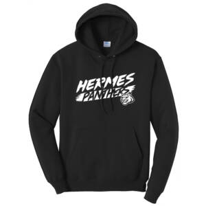 Hermes Elementary Unisex Fleece Hooded Sweatshirt-Black