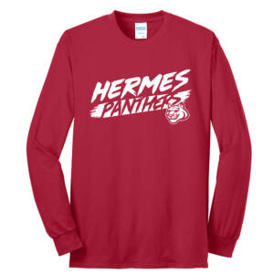 Hermes Elementary Unisex Cotton Long Sleeve Fan Favorite Tee-Red