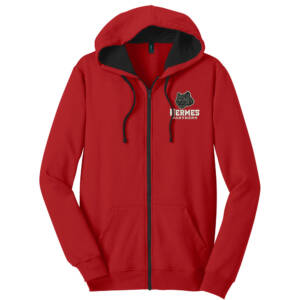 Hermes Elementary District Men The Concert Fleece Full-Zip Hoodie-New Red