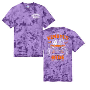 Kendyl Unisex Crystal Tie Dye Tee-Purple