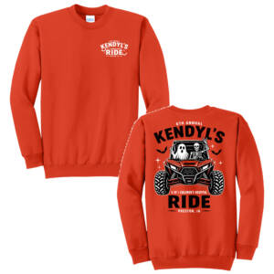 Kendyl Unisex Fleece Crewneck Sweatshirt-Orange