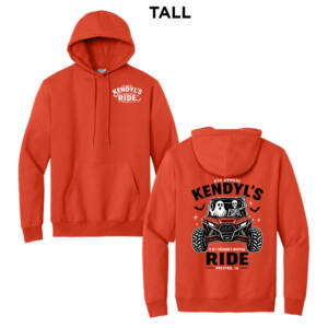 Kendyl Tall Fleece Hooded Sweatshirt-Orange