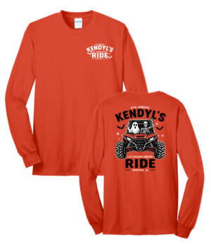 Kendyl Unisex Cotton Long Sleeve Tee-Orange
