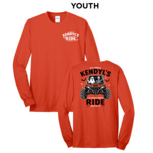 Kendyl Youth Cotton Long Sleeve Tee-Orange