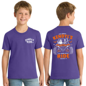 Kendyl Youth Short Sleeve Tee-Purple