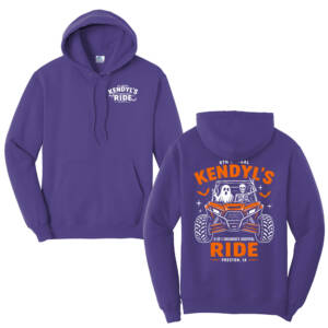 Kendyl Unisex Fleece Hooded Sweatshirt-Purple
