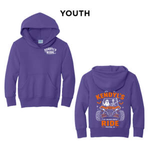 Kendyl Youth Fleece Hooded Sweatshirt-Purple