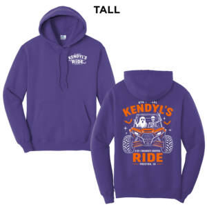 Kendyl Tall Fleece Hooded Sweatshirt-Purple