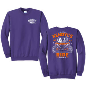 Kendyl Unisex Fleece Crewneck Sweatshirt-Purple