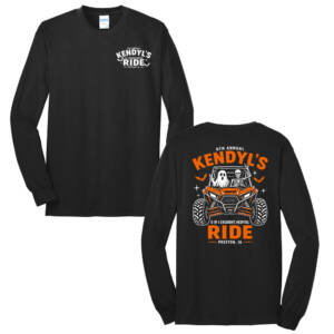 Kendyl Unisex Cotton Long Sleeve Tee-Black