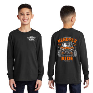 Kendyl Youth Cotton Long Sleeve Tee-Black