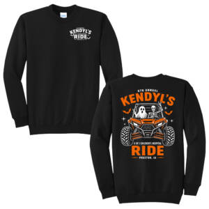 Kendyl Unisex Fleece Crewneck Sweatshirt-Black