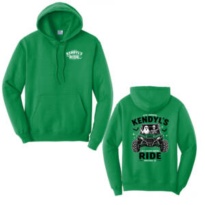 Kendyl Unisex Fleece Hooded Sweatshirt-Kelly