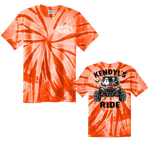 Kendyl Unisex Short Sleeve Tie Dye Tee-Orange