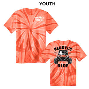 Kendyl Youth Short Sleeve Tie Dye Tee-Orange