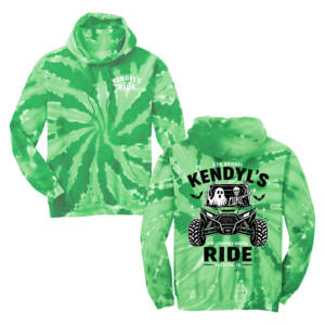Kendyl Unisex Essential Tie-Dye Pullover Hooded Sweatshirt- Kelly