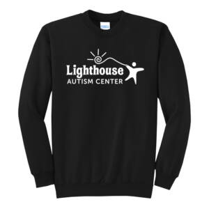 Lighthouse Autism Center Unisex Core Fleece Crewneck Sweatshirt – Black