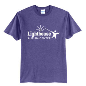 Lighthouse Autism Center Unisex Short Sleeve T Shirt  – HeatherPURPLE