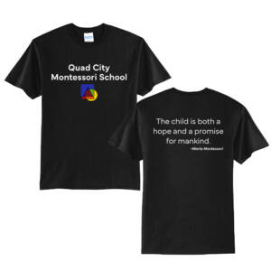 QC Montessori Unisex Short Sleeve Tee-Black