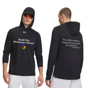 QC Montessori Under Armour Mens Team Vanish Performance Hoodie-Black