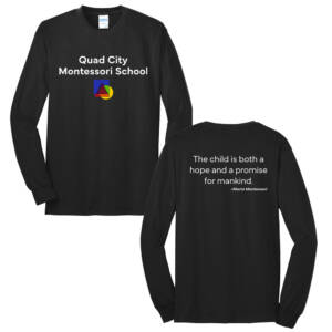 QC Montessori Unisex Long Sleeve Tee-Black