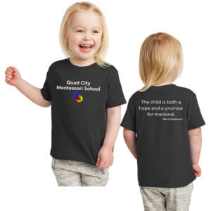 QC Montessori Rabbit Skins – Fine Jersey Toddler T-Shirt-Black