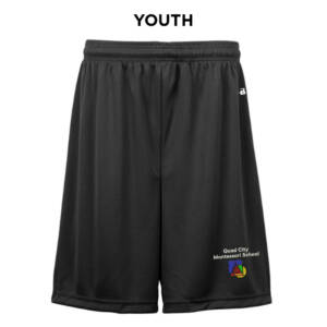 QC Montessori Badger B-Core YOUTH 6 Inch Short-Black