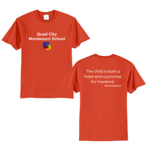 QC Montessori Unisex Short Sleeve Tee-Orange