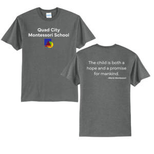 QC Montessori Unisex Short Sleeve Tee-Graphite Heather
