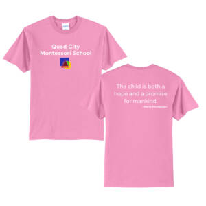 QC Montessori Unisex Short Sleeve Tee-Candy Pink