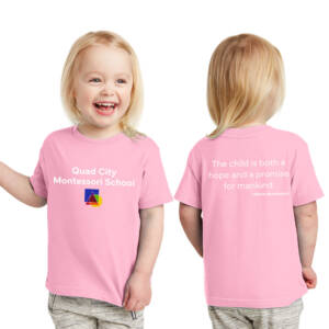 QC Montessori Rabbit Skins – Fine Jersey Toddler T-Shirt-Pink