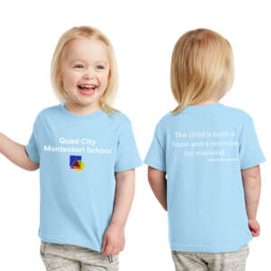 QC Montessori Rabbit Skins – Fine Jersey Toddler T-Shirt-Light Blue