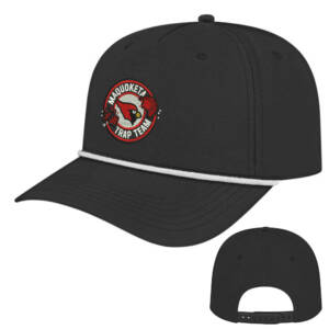 Maq Trap Shooting Cap America Athletic Rope Cap-Black/White