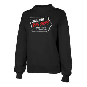 Maq Trap Shooting Charles River Women’s Willow Mock Neck Sweatshirt – Black