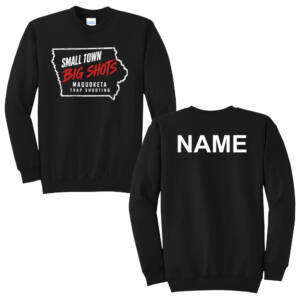 Maq Trap Shooting Unisex Core Fleece Crewneck Sweatshirt – Black
