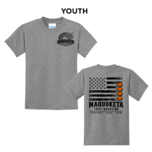 Maq Trap Shooting Youth Short Sleeve Tee-Athletic Heather
