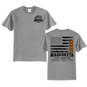 Maq Trap Shooting Unisex Short Sleeve Tee – Athletic Heather